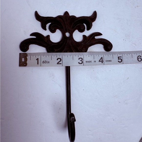 Vintage Victorian Style Cast Iron  Black Wall Hook - Picture 7 of 9